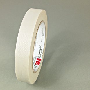 5/8" 3M 27 Glass Cloth Electrical Tape (3M27) with Rubber Thermosetting Adhesive 130°C, white, 5/8" wide x  60 YD roll