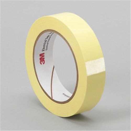 3/8" 3M 56 Polyester Film Electrical Tape (3M56) with Thermosetting Rubber Adhesive 130°C, yellow, 3/8" wide x  72 YD roll