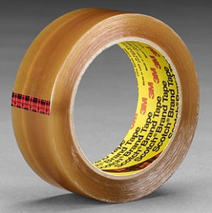 1/2" 3M Scotch 610 Cellophane Film Tape with Rubber Adhesive, transparent, 1/2" wide x  72 YD roll