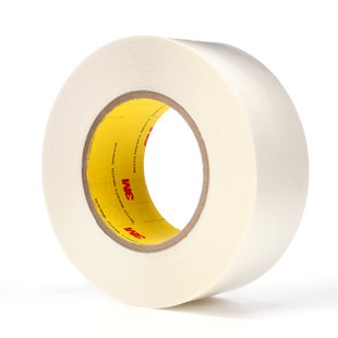 1" 3M 9579 Double Coated Tape with Rubber Adhesive, white, 1" wide x  36 YD roll