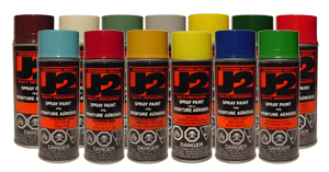 L124 Flat Black Lacquer Spray, flat black,  case of 6 aerosol SPRAY cans (340 g EACH)