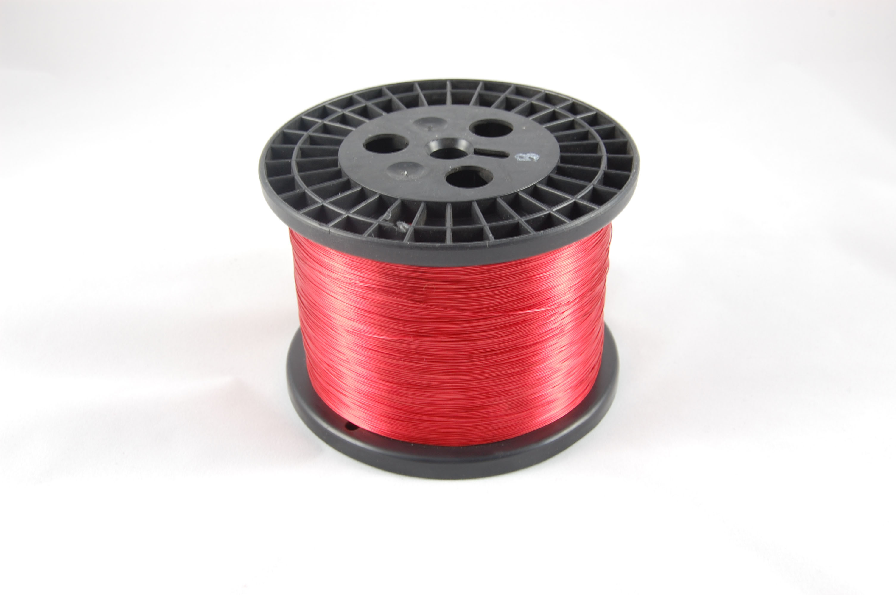 #18 Single INVESOLD 155 NY Round MW 80 Copper Magnet Wire 155°C, red,  10 LB 6" spool (average wght.)