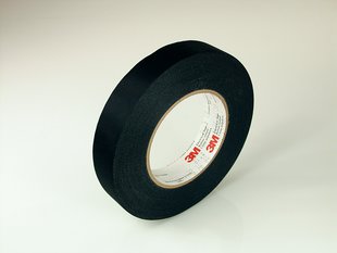 1" 3M 11 Acetate Cloth Electrical Tape with Rubber Thermosetting Adhesive 105°C, black, 1" wide x  72 YD roll