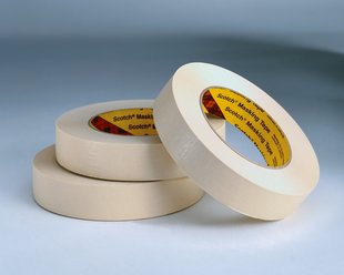 1/2" 3M Scotch 231/231A Performance Masking Tape with Rubber Adhesive, tan, 1/2" wide x  60 YD roll