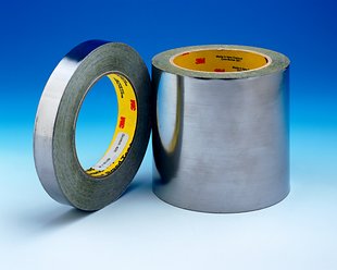 1/2" 3M 420 (Linered) Lead Foil Tape with Rubber Adhesive, silver, 1/2" wide x  36 YD roll