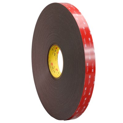 1/2" 3M 4979F Acrylic Foam Tape with Acrylic Adhesive, black, 1/2" wide x  36 YD roll