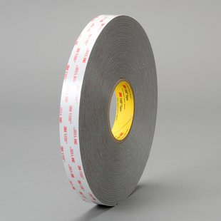1" 3M RP25 Acrylic Foam Tape with Acrylic Adhesive, gray, 1" wide x  36 YD roll