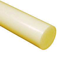 .500" (1/2" thick) G-10/FR-4 Glass-Cloth Reinforced Epoxy Laminate Rod 130°C, yellow,  4 FT length rod