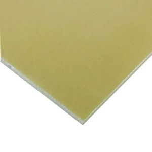 .375" (3/8" thick) HT G-11 nonFR Glass-Cloth Reinforced Epoxy Laminate Sheet 130°C, yellow, 36"W x 48"L sheet