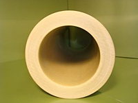 .875" x 1.375" G-11 Non FR Glass-Cloth Reinforced Epoxy Laminate Tube 130°C, yellow, 4 FT length tube