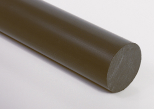 .250" (1/4" thick) G-9 Glass-Cloth Reinforced Melamine Laminate Rod 130°C, natural, 4 FT length rod
