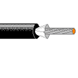#1 37501 High-Temperature High-Voltage EPDM Cross-Linked Ethylene-Propylene Diene Elastomer Hook-Up/Lead Wire  (7500V) 155°C, black, 50 FT spool