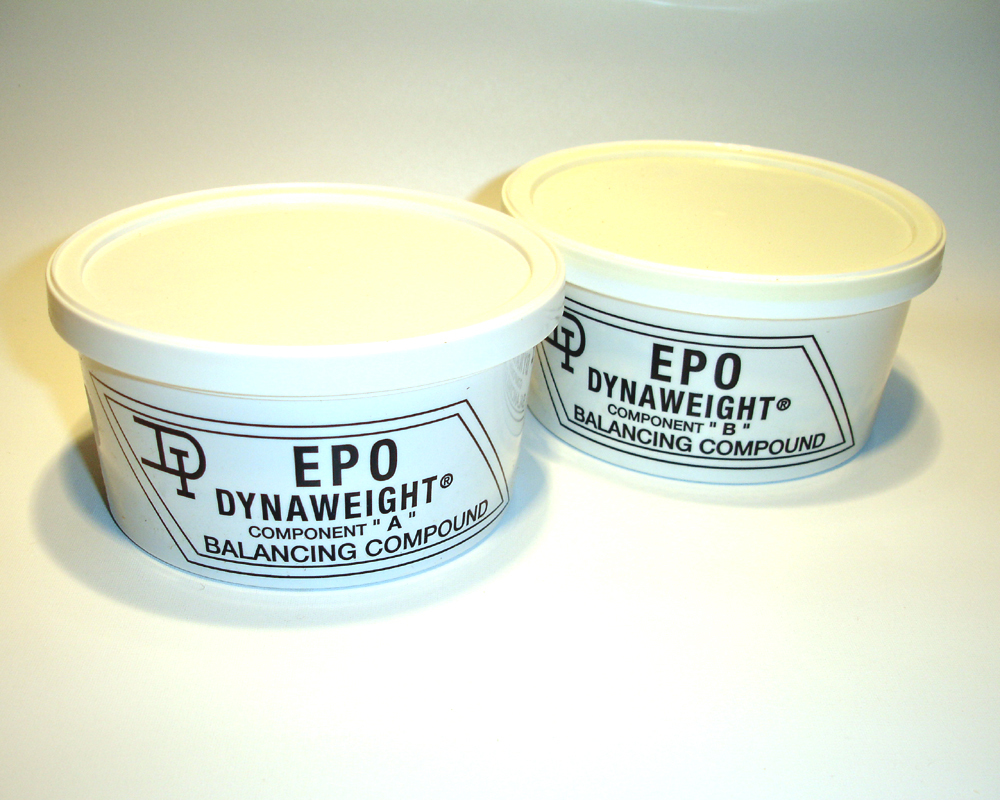 EPO Dynaweight Two-Part Epoxy Putty Balancing Compound, gray/off-white, 1 x 2 LB kit