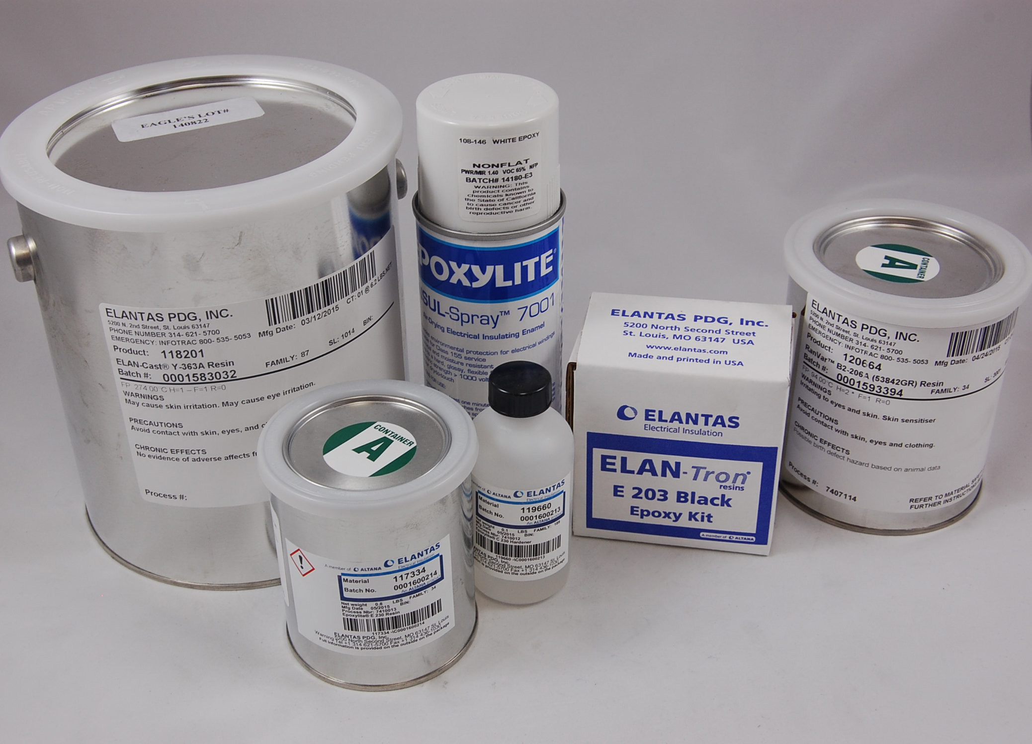 Epoxylite B2-206 Epoxy Resin/Hardener Two-Component Room Temperature Cure Epoxy Resin Kit, clear/amber, 1 PINT can