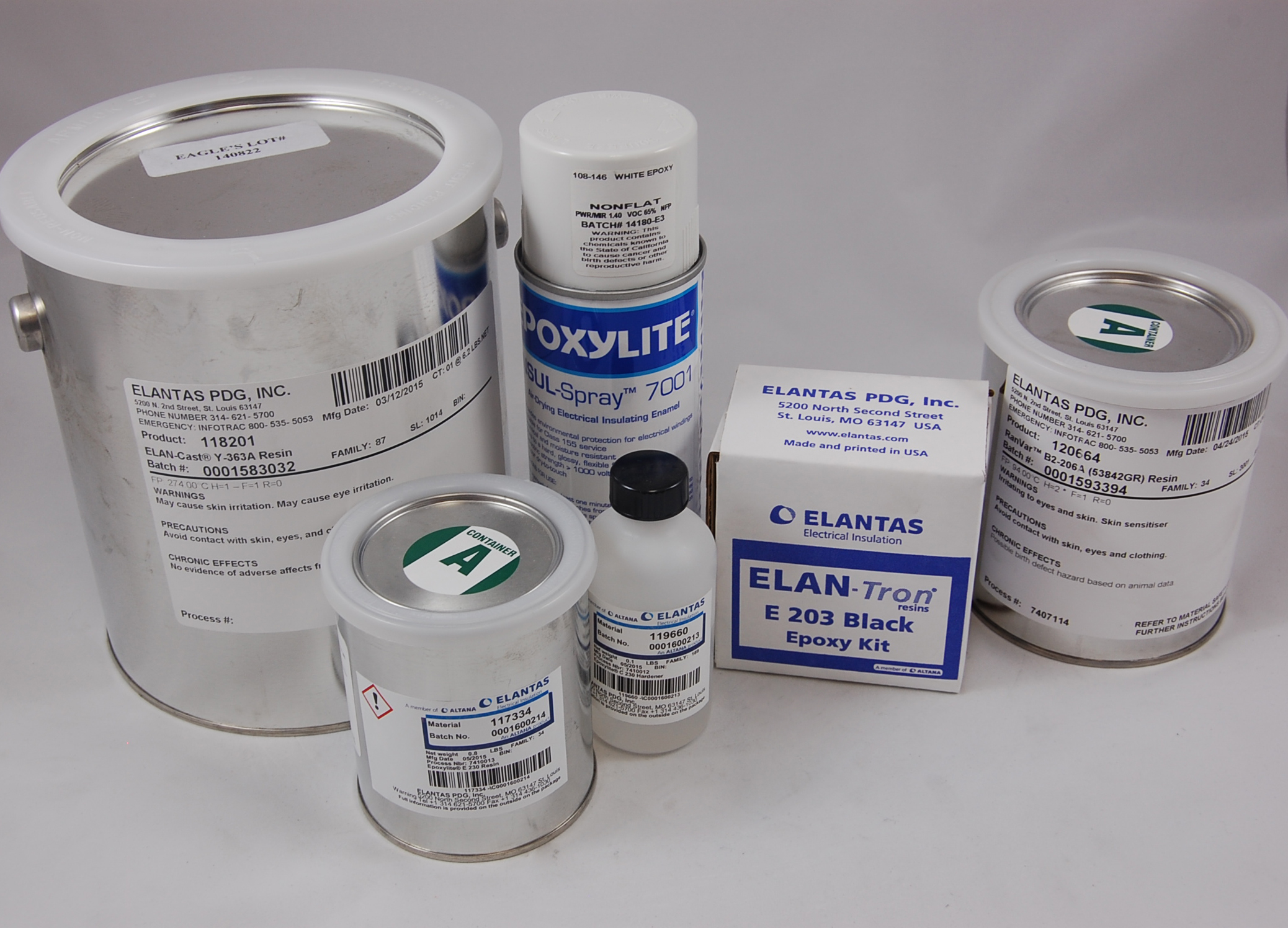 Epoxylite E 213 Resin/C 213 Hardener Two-Component Air-Drying Epoxy Motor and Transformer Sealant Kit 130°C, jet black, 1 PINT can