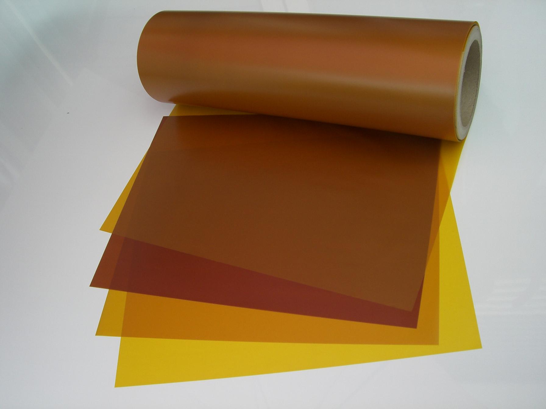 3 Mil (.003" thick) General-Purpose Polyimide Film HN 180°C, amber, custom rolls and sheets based on your specification