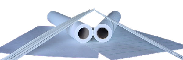 Res-I-Lam Class 180 DMD 3-14-3 .020" thick 3-Ply DACRON/MYLAR/DACRON Flexible Laminate 180°C, white, 36" wide x 36 SY roll