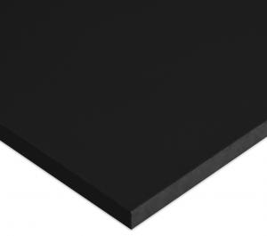 .236" (6 MM thick) 2025 Cast Acrylic  Laminate Sheet, black,  48"W x 96"L sheet