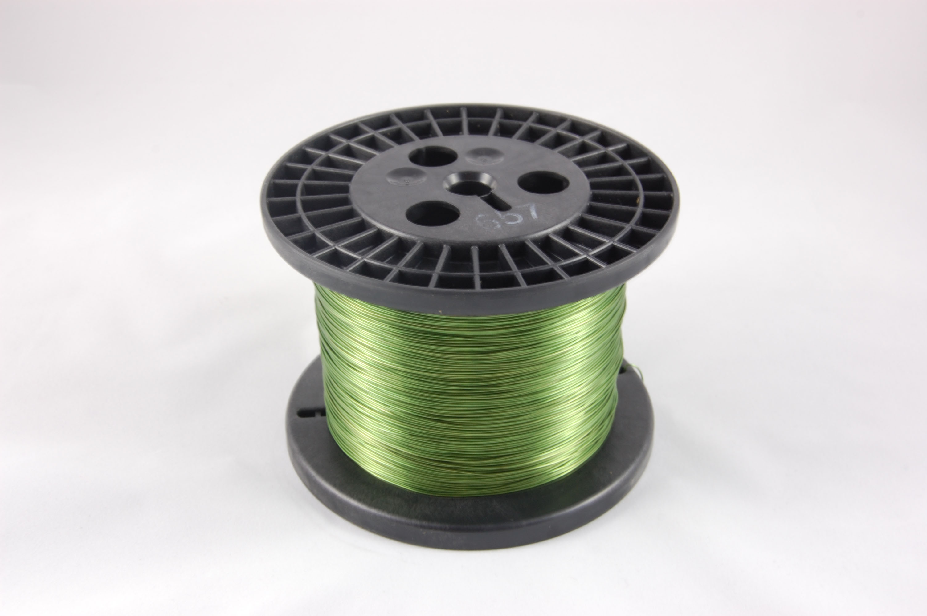 #43 Heavy Polysol-N 155 (PN155) Round MW 80 Copper Magnet Wire 155°C, green, 10 LB 6" spool (average wght.)