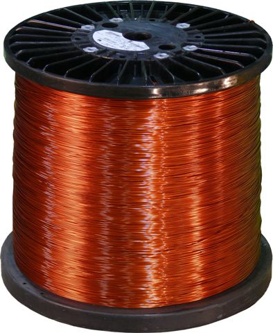 #16 Heavy GP/MR-200 Round MW 35 Copper Magnet Wire 200°C, copper, 250 LB 25RP reel (average wght.)