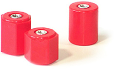 1125-A1 Mar-Bal Panel & Switchboard Standoff Insulator, 600V, Hexagon Shape, 1/4-20 x 5/16, 1-1/4" height x 1-1/8" diameter, Aluminum Insert, Red, EACH