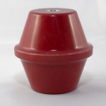 1872-1B Mar-Bal (Glastic) Series 1872 Center-Post Standoff Insulator, 3.6kV, Round Shape, 3/8-16 x 9/16, 2-3/4" height x 2-1/2" diameter, Aluminum Insert, Red, EACH