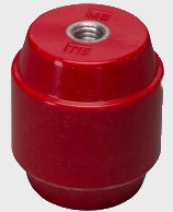 2015-3C Mar-Bal (Glastic) Series 2015 Center-Post Standoff Insulator, 2.3kV, Round Shape, 3/8-16 x 9/16, 2" height x 2" diameter, Aluminum Insert, Red, EACH