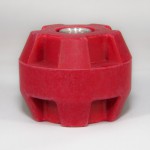 1603-2A Mar-Bal (Glastic) 600V High Strength Standoff Insulator, 600V, Round Shape, 3/8-16 x 3/8, 1-3/8" height x 1-3/4" diameter, Aluminum Insert, Red, EACH