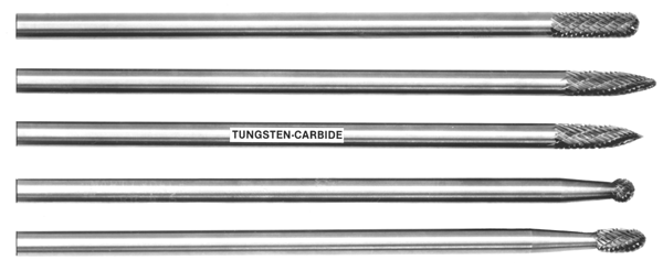 Carbide Rotary Burs, various types (see datasheet)