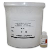 RTV11 White 2-Part General Purpose Silicone Rubber Compound, white, 12 LB kit