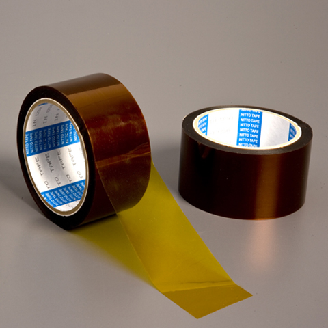 1-1/2 INCH Nitto P-224 AMB Kapton Polyimide Film Electrical Tape with Acrylic Adhesive 155°C, amber, 1-1/2" wide x  36 YD roll