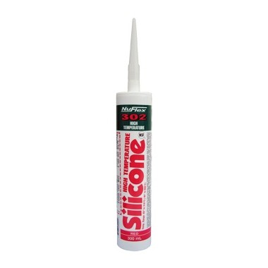 NuFlex 302 Red 1-Part High-Temperature Silicone Sealant, red, 300 mL cartridge  (Case of 12 cartridges)