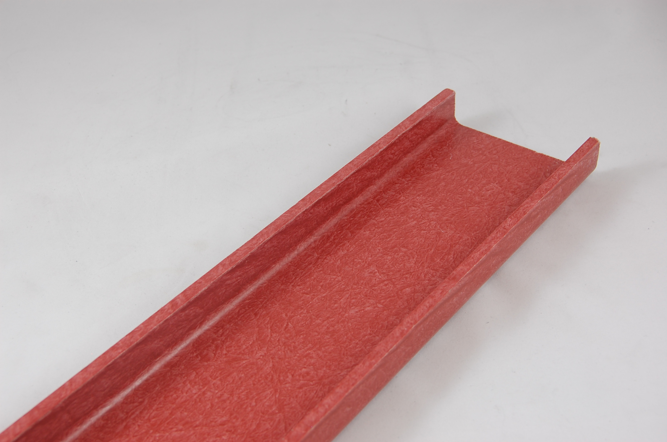 11-9/32"W x 1 5/8" Leg x 3/8" thick GLASROD® Grade 1130 Fiberglass-Reinforced Polyester Laminate Channel, red,  120"L channel