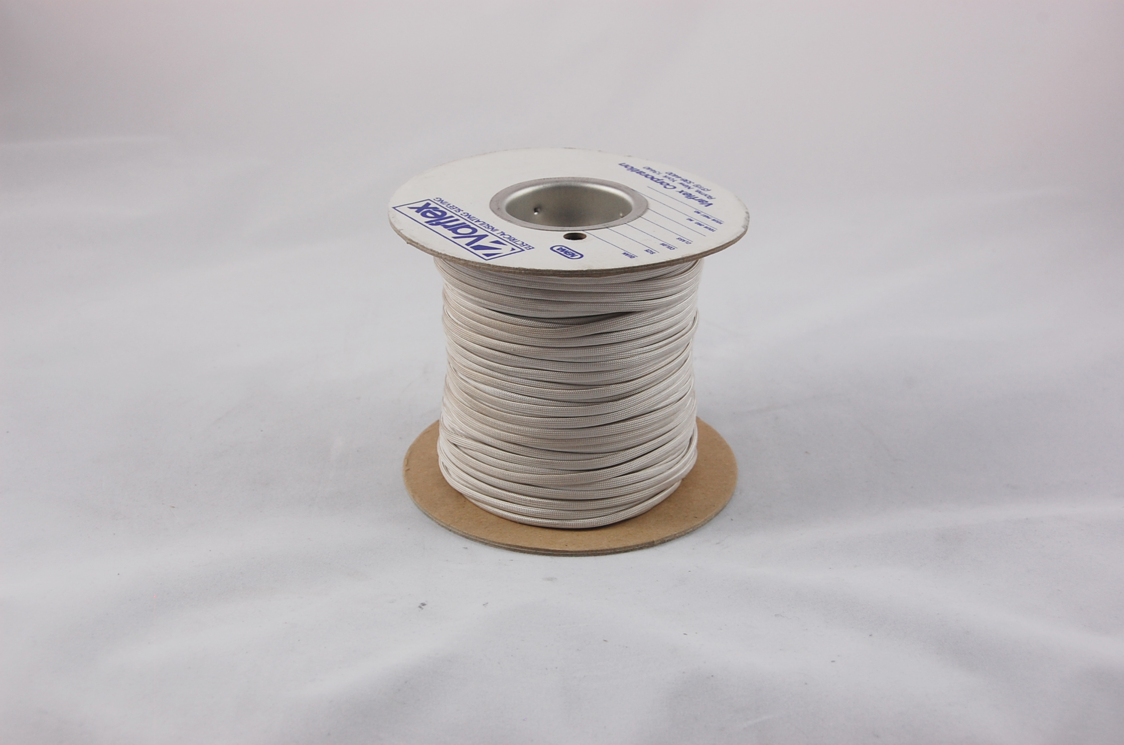 #1 AWG Varglas Type H Heat-Cleaned High Temperature Non-Fray Flexible Fiberglass Sleeving , natural, 150 FT per spool