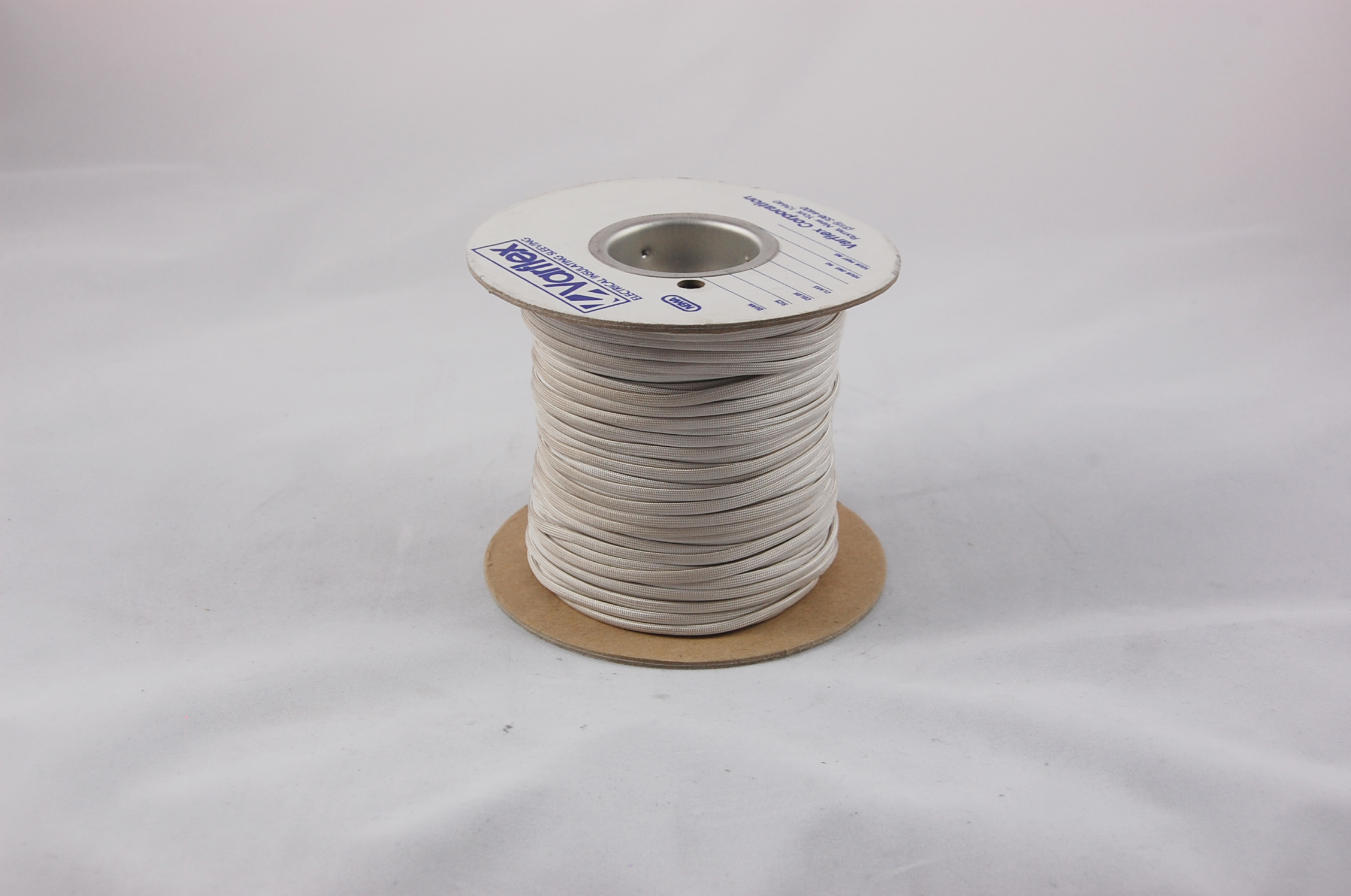 #3 AWG Varglas Type H Heat-Cleaned High Temperature Non-Fray Flexible Fiberglass Sleeving , natural, 250 FT per spool