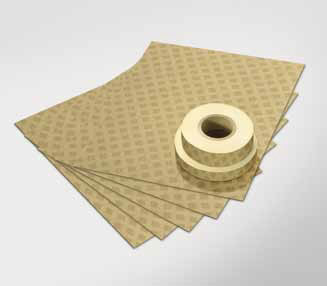 5 Mil (0.127 mm thick)  Grade K Thermally Upgraded Diamond Dotted Kraft Press-Paper Flexible Laminate 105°C, brown, 48" wide roll